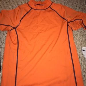 Lands End orange rash guard